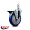 Service Caster 5'' Blue Polyurethane Wheel Swivel 7/8'' Square Stem Caster with Brake SCC-SQ20S514-PPUB-BLUE-PLB-78 - alternate 2